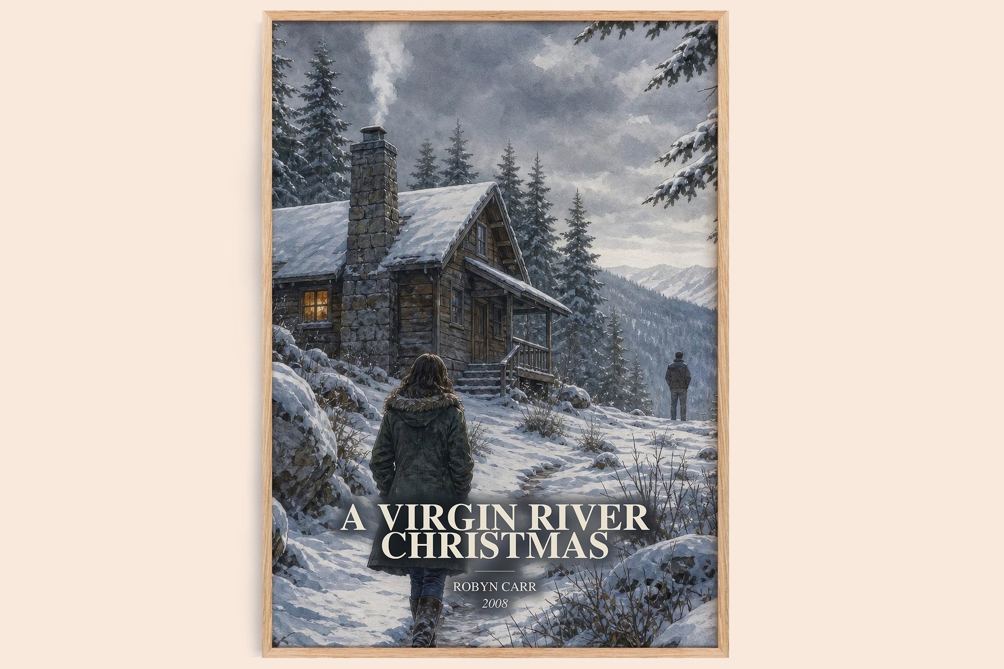 A Virgin River Christmas Book Watercolour Illustration by Robyn Carr