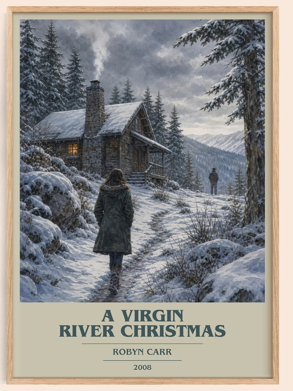 A Virgin River Christmas book cover book poster by Robyn Carr – framed literary art print