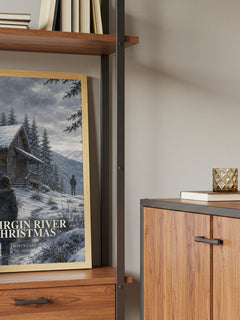 A Virgin River Christmas book watercolour illustration paper finish options – matte satin gloss