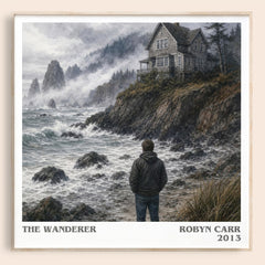 The Wanderer literary book poster by Robyn Carr – framed literary art print