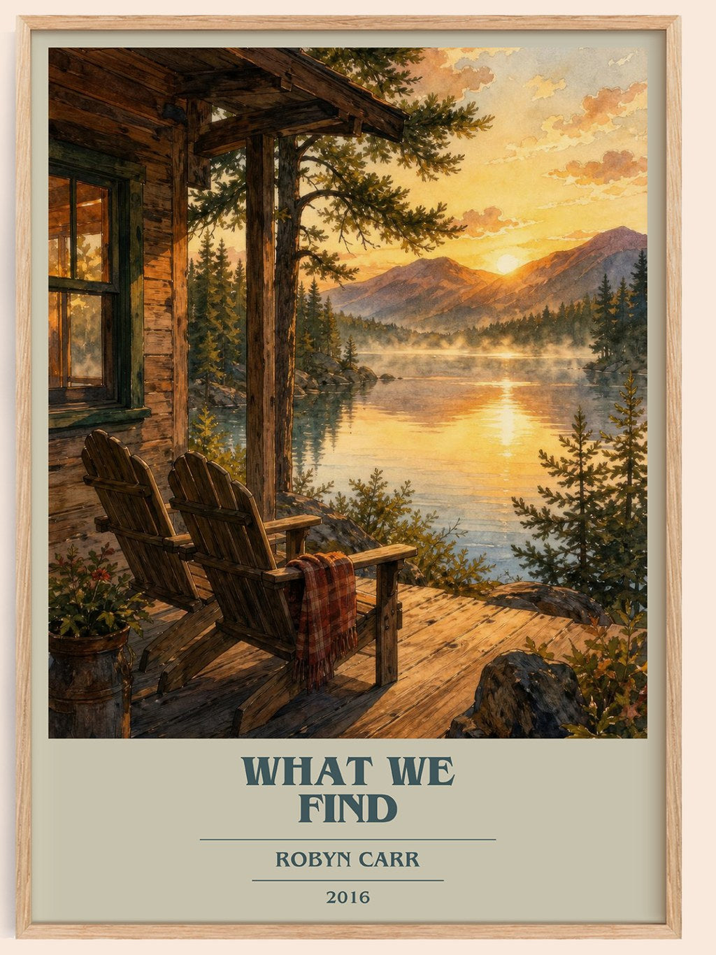 What We Find book cover book poster by Robyn Carr – framed literary art print