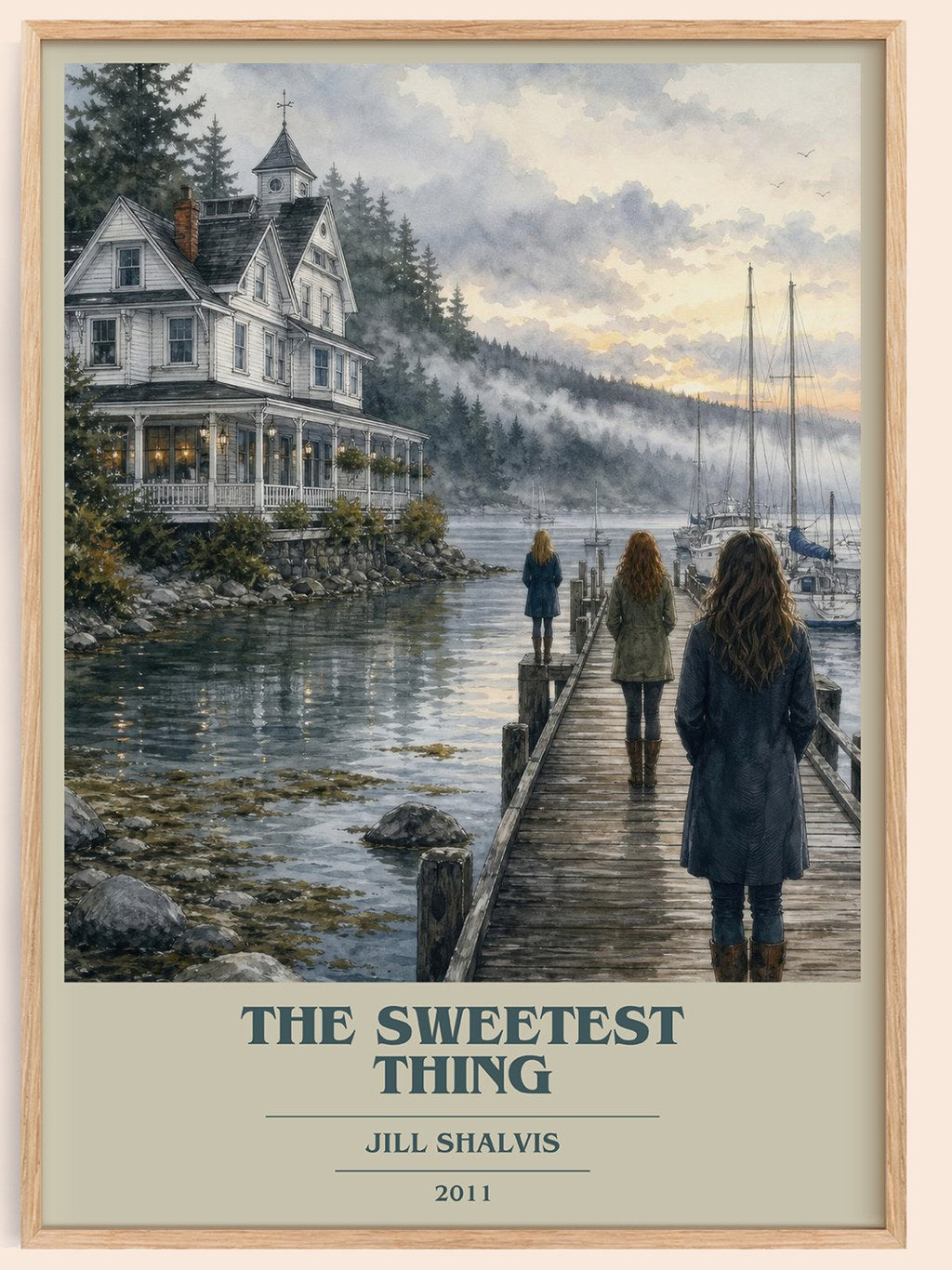 The Sweetest Thing book cover book poster by Jill Shalvis – framed literary art print