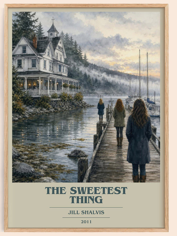 The Sweetest Thing book cover book poster by Jill Shalvis – framed literary art print