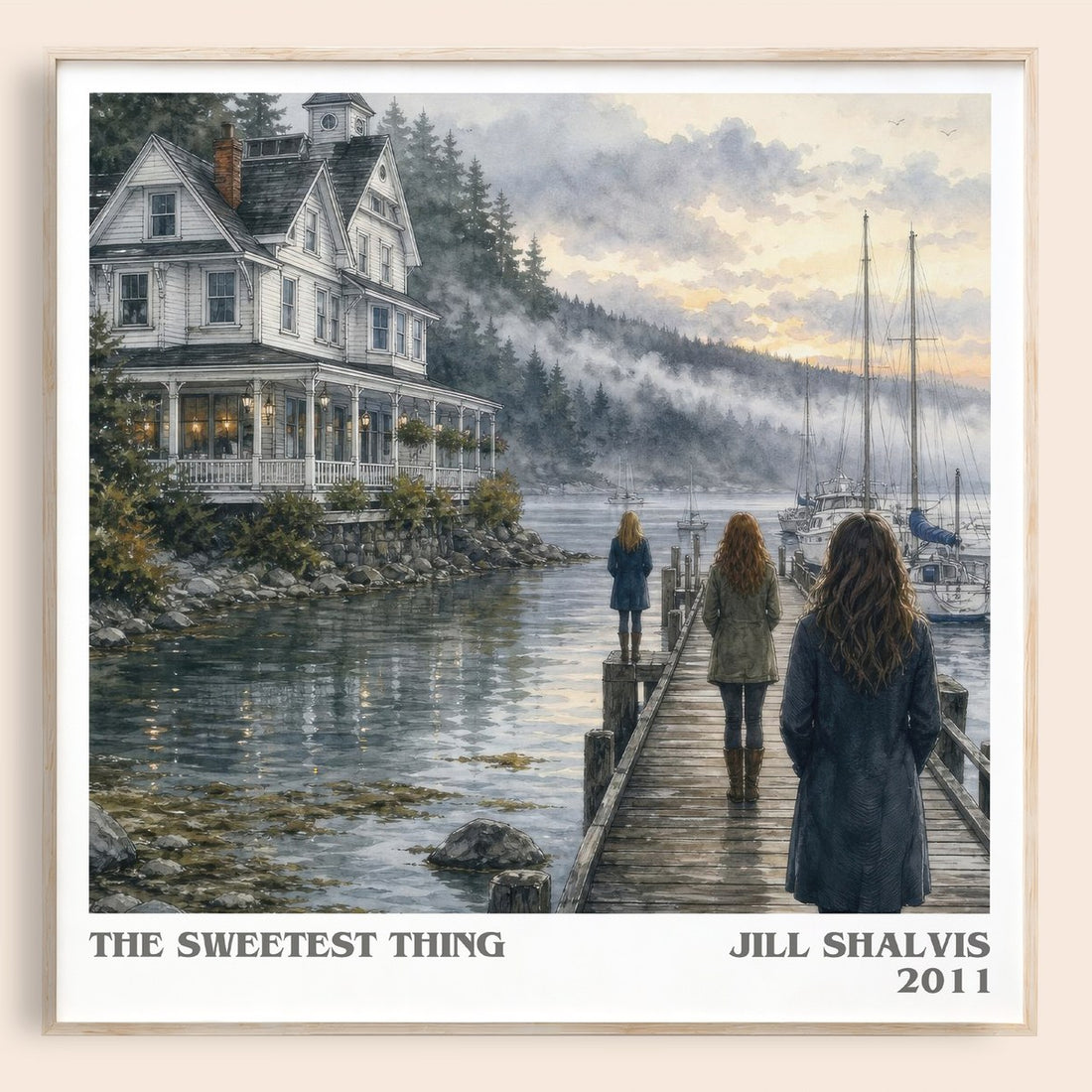 The Sweetest Thing literary book poster by Jill Shalvis – framed literary art print