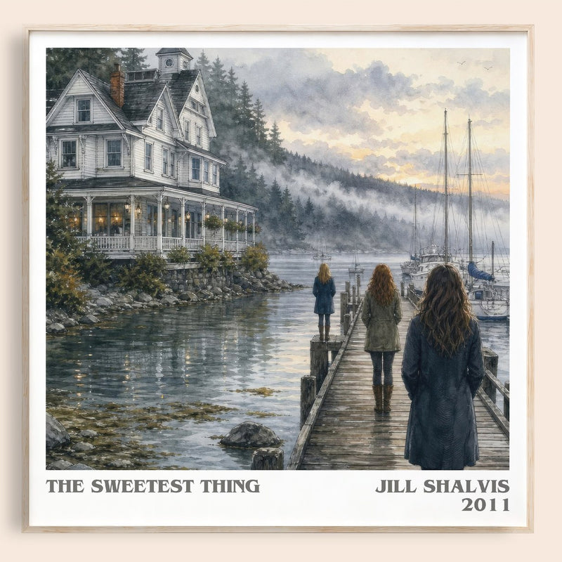 The Sweetest Thing literary book poster by Jill Shalvis – framed literary art print