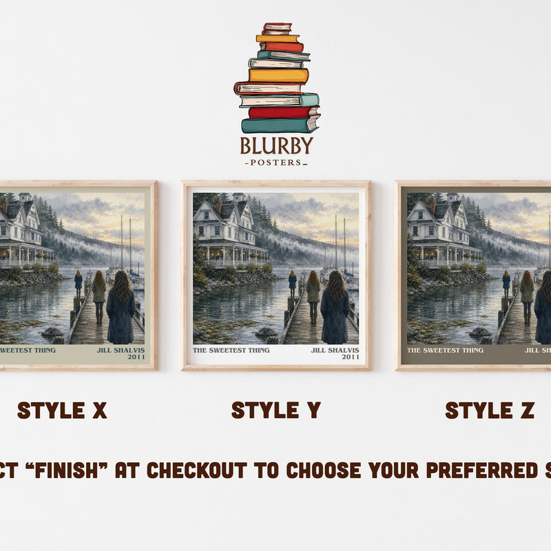 The Sweetest Thing literary print in frame leaning in hallway – romance wall art