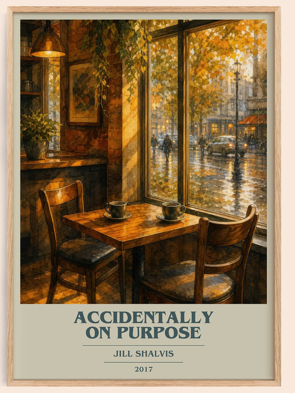 Accidentally on Purpose book cover book poster by Jill Shalvis – framed literary art print