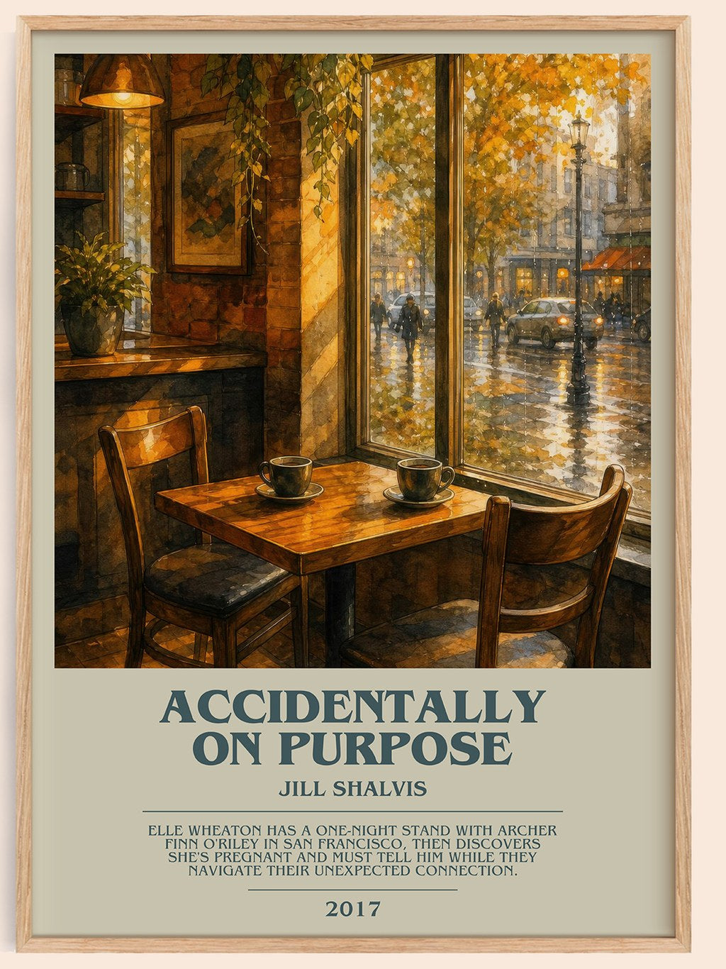 Accidentally on Purpose bookish book poster by Jill Shalvis – framed literary art print