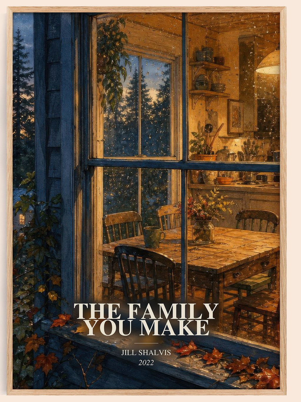 The Family You Make watercolour book poster by Jill Shalvis – framed literary art print