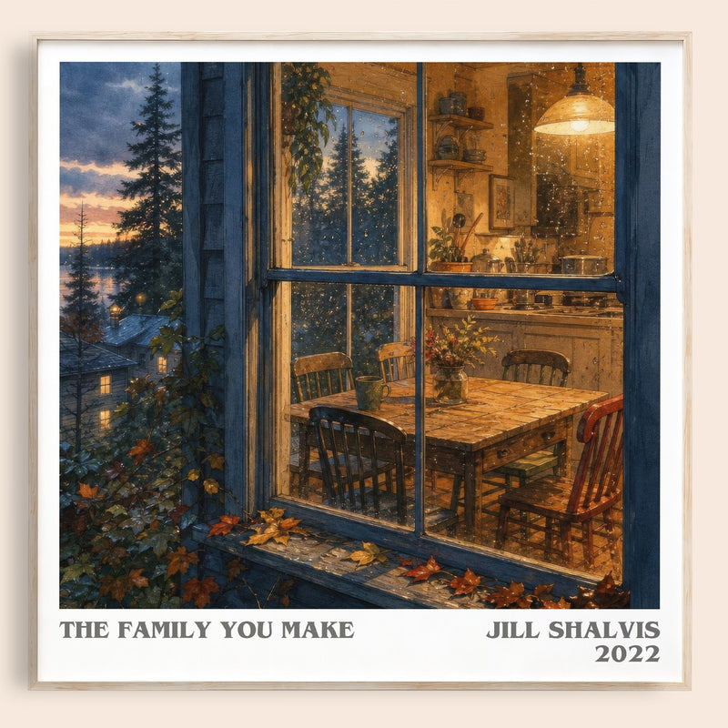The Family You Make literary book poster by Jill Shalvis – framed literary art print