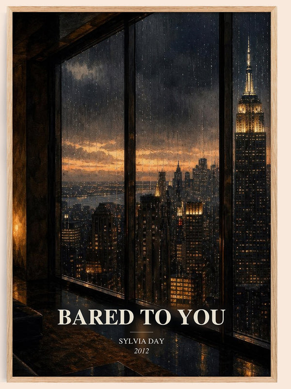 Bared to You watercolour book poster by Sylvia Day – framed literary art print