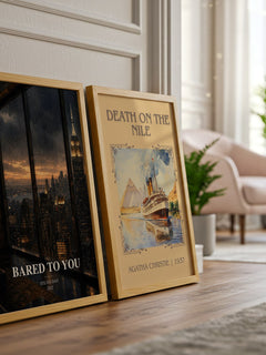 Bared to You watercolour print framed by window – literary home decor