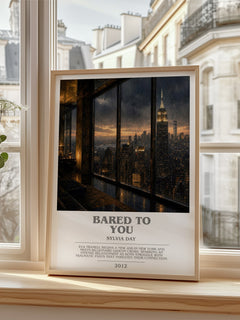 Bared to You bookish poster colour and style options – Sylvia Day book art