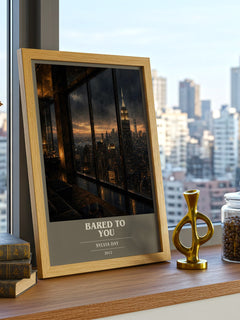 Bared to You book cover print framed by window – literary home decor