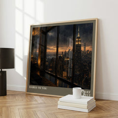 Bared to You literary print framed by window – literary home decor