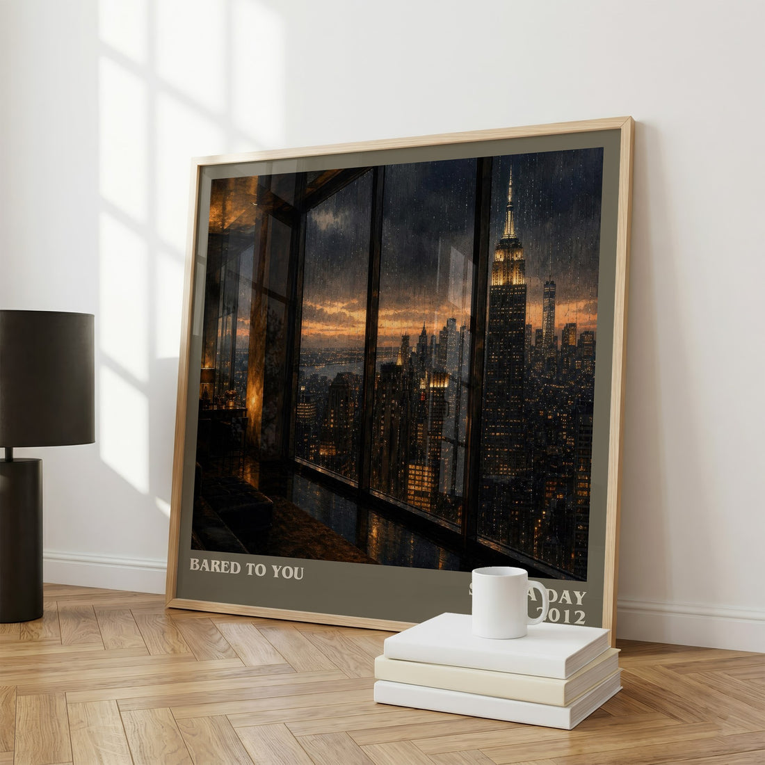 Bared to You literary print framed by window – literary home decor