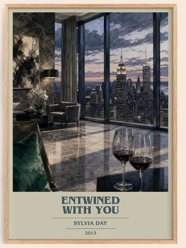 Entwined with You book cover book poster by Sylvia Day – framed literary art print