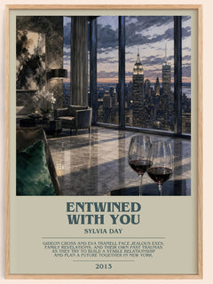 Entwined with You bookish book poster by Sylvia Day – framed literary art print