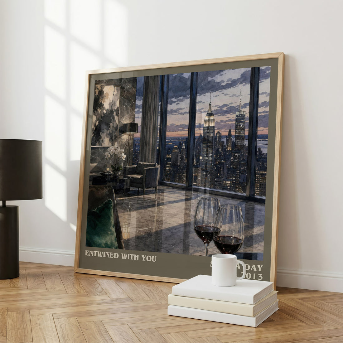 Entwined with You literary print framed by window – literary home decor
