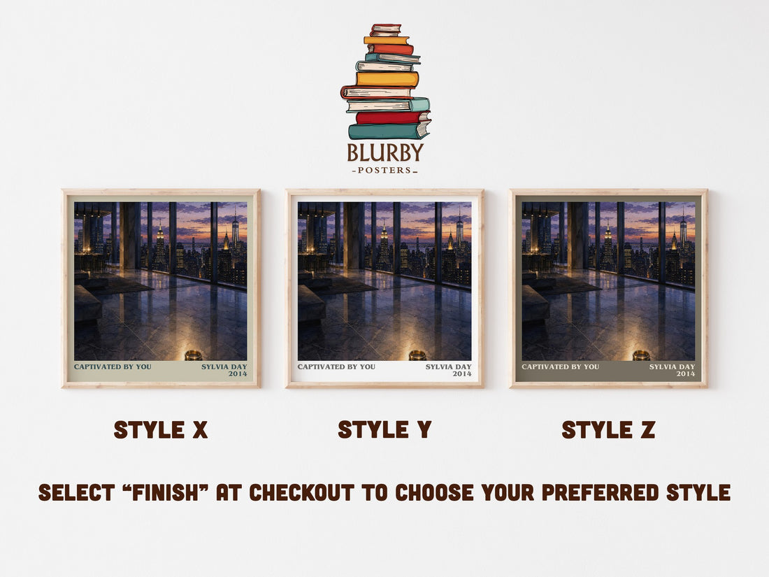 Captivated by You literary print in frame leaning in hallway – romance wall art (mockup)