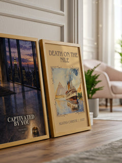 Captivated by You watercolour print framed by window – literary home decor