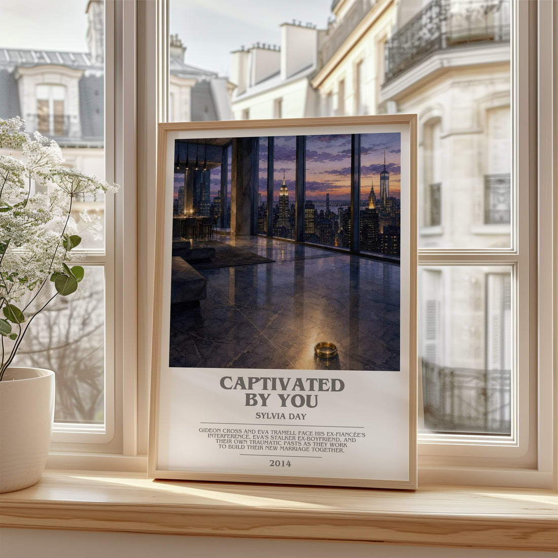 Captivated by You bookish poster colour and style options – Sylvia Day book art