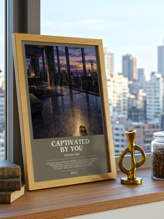 Captivated by You bookish print framed by window – literary home decor