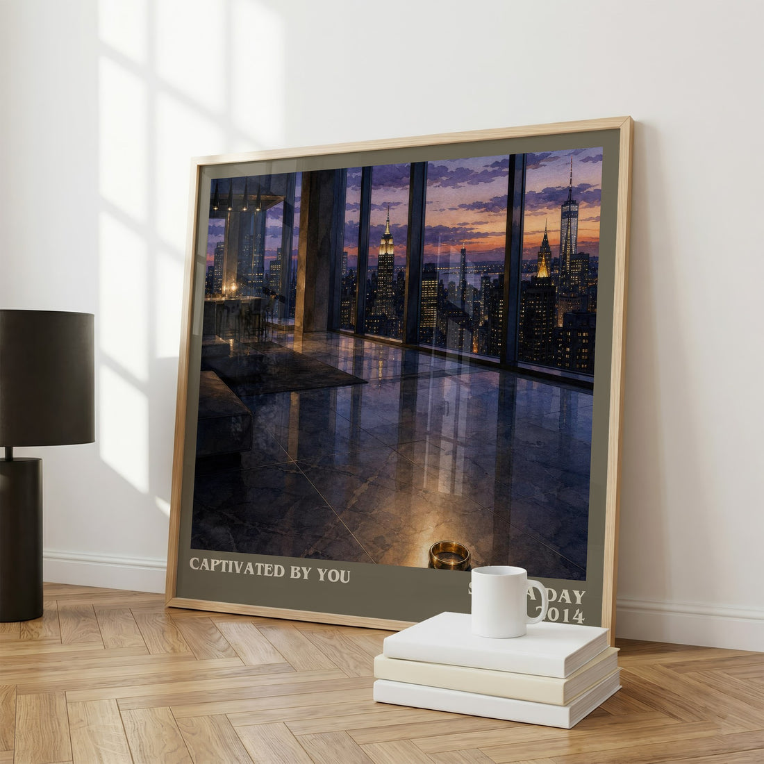 Captivated by You literary print framed by window – literary home decor