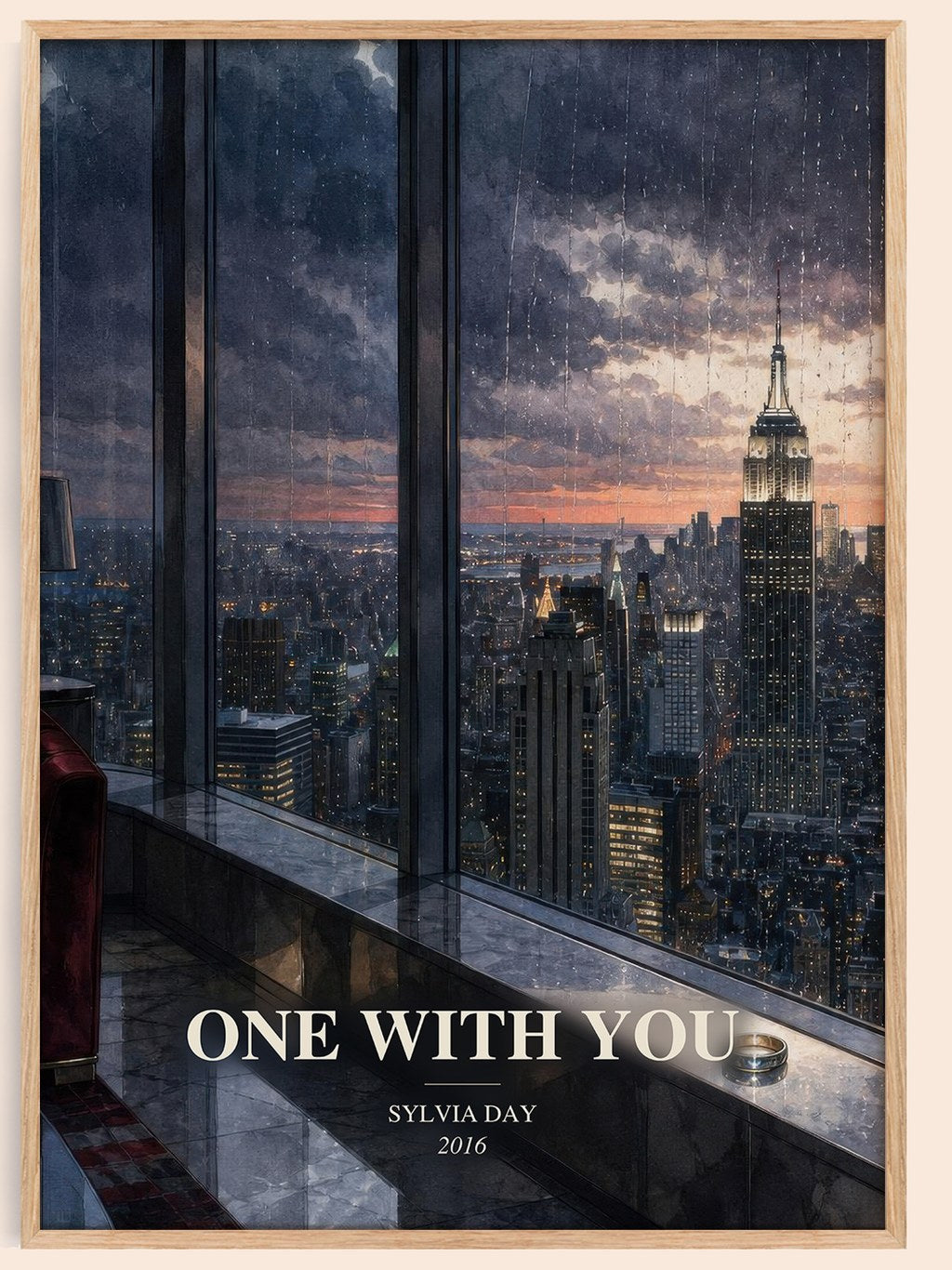 One with You watercolour book poster by Sylvia Day – framed literary art print