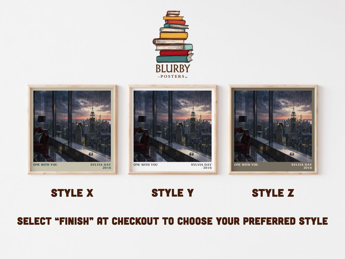 One with You literary print in frame leaning in hallway – romance wall art (mockup)
