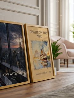 One with You Book Watercolour Illustration by Sylvia Day – framed print leaning beside a second print