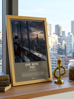 One with You bookish print framed by window – literary home decor