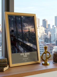 One with You book cover print framed by window – literary home decor