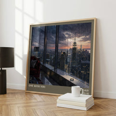One with You literary print framed by window – literary home decor