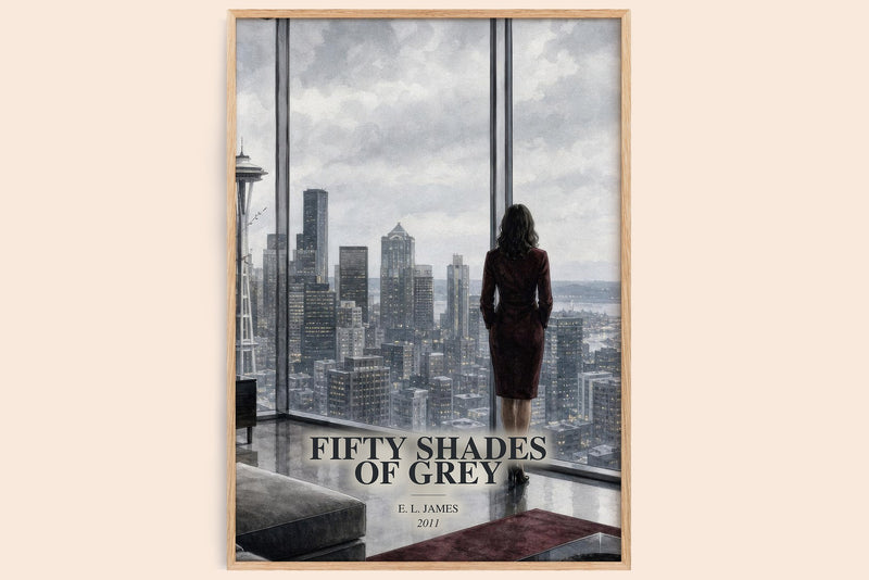Fifty Shades of Grey Book Watercolour Illustration by E. L. James (Edge style)