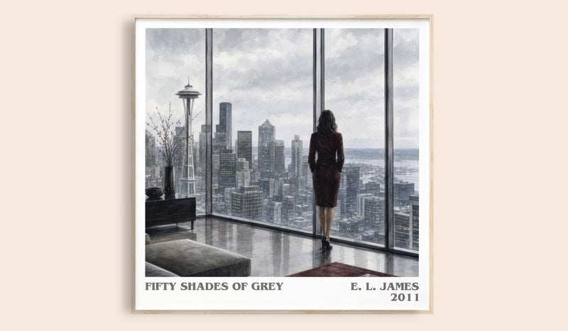 Fifty Shades of Grey Literary Art Print by E. L. James (Square style)