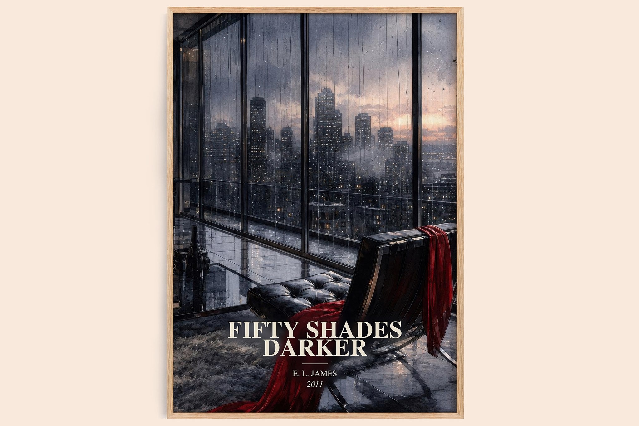 Fifty Shades Darker Book Watercolour Illustration by E. L. James