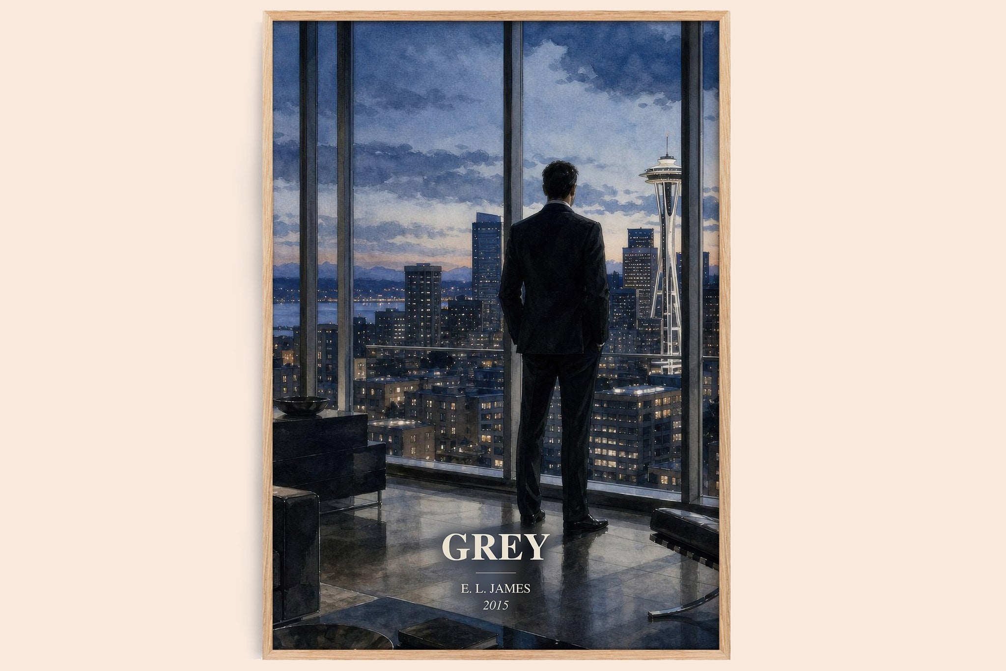 Grey Book Watercolour Illustration by E. L. James