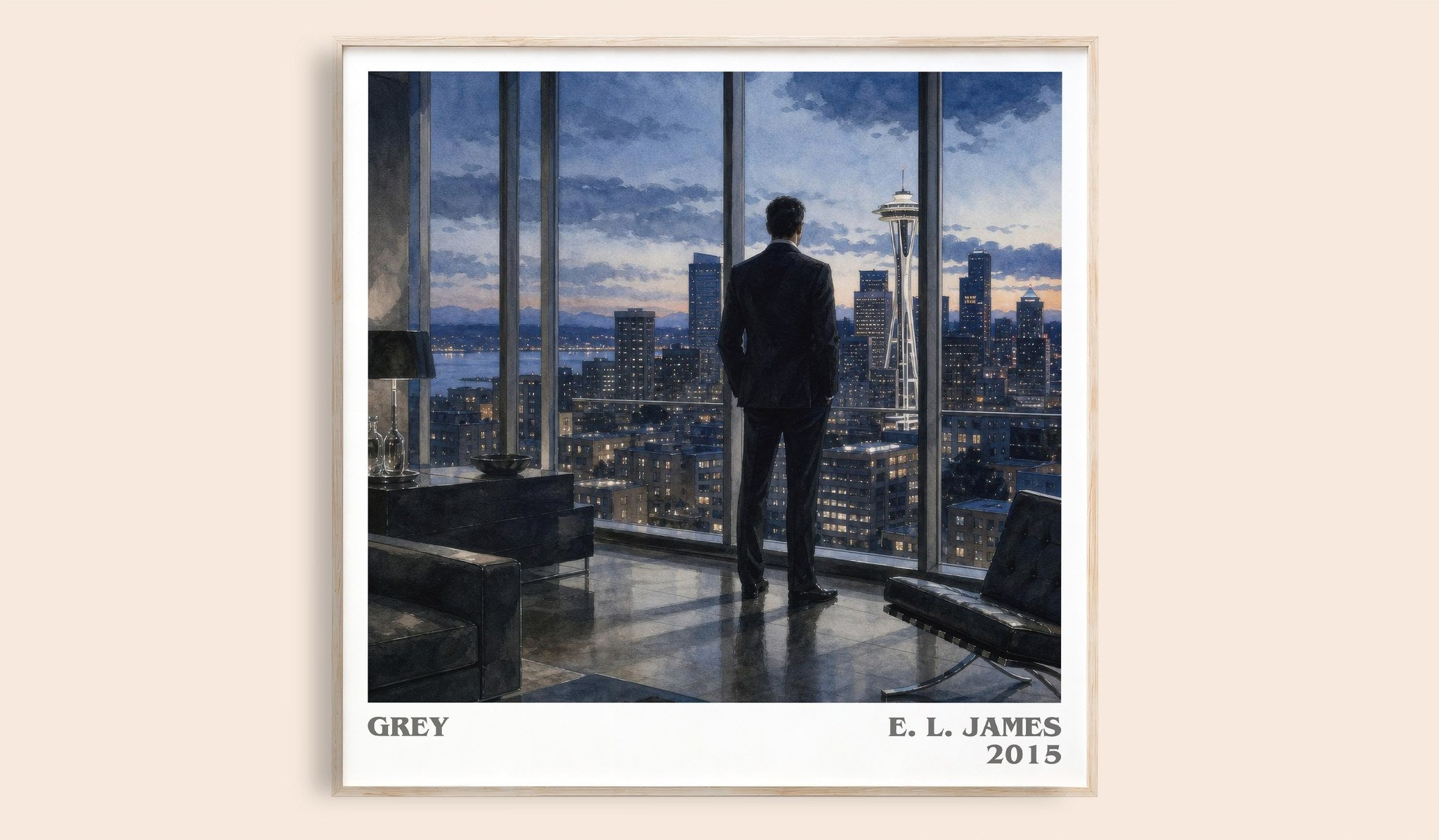 Grey Literary Art Print by E. L. James
