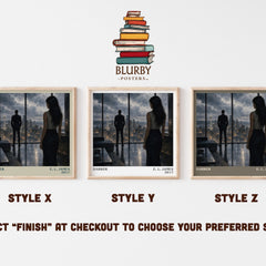 Darker literary print in frame leaning in hallway – romance wall art