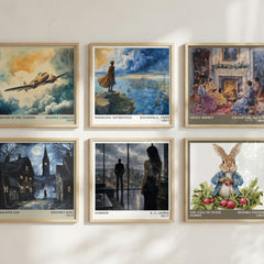 Darker literary art print colour and style options – E. L. James book art