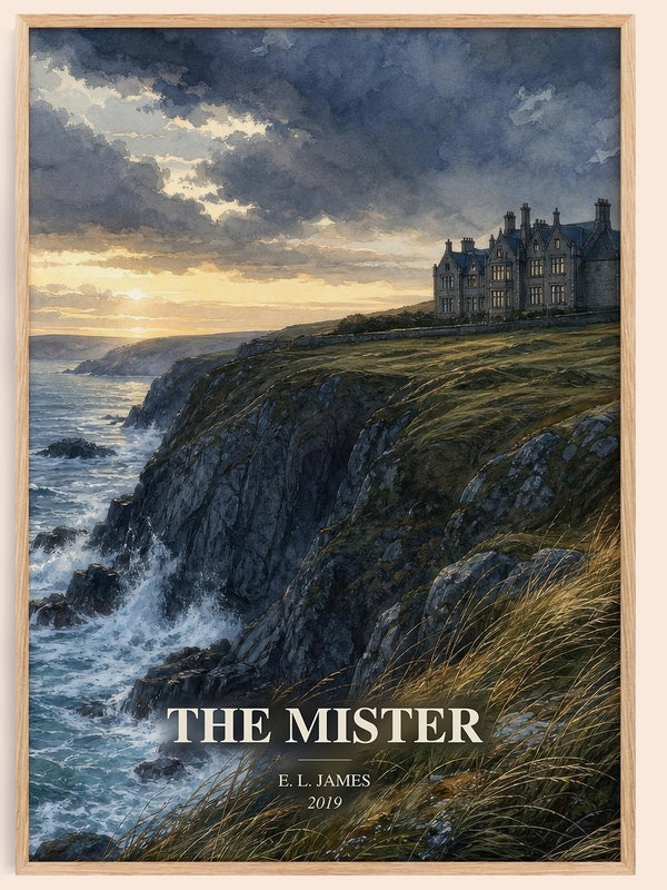 The Mister watercolour book poster by E. L. James – framed literary art print