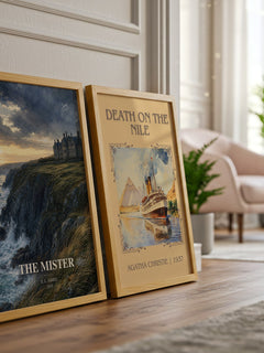 The Mister watercolour print framed by window – literary home decor