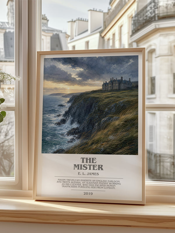 The Mister bookish poster colour and style options – E. L. James book art