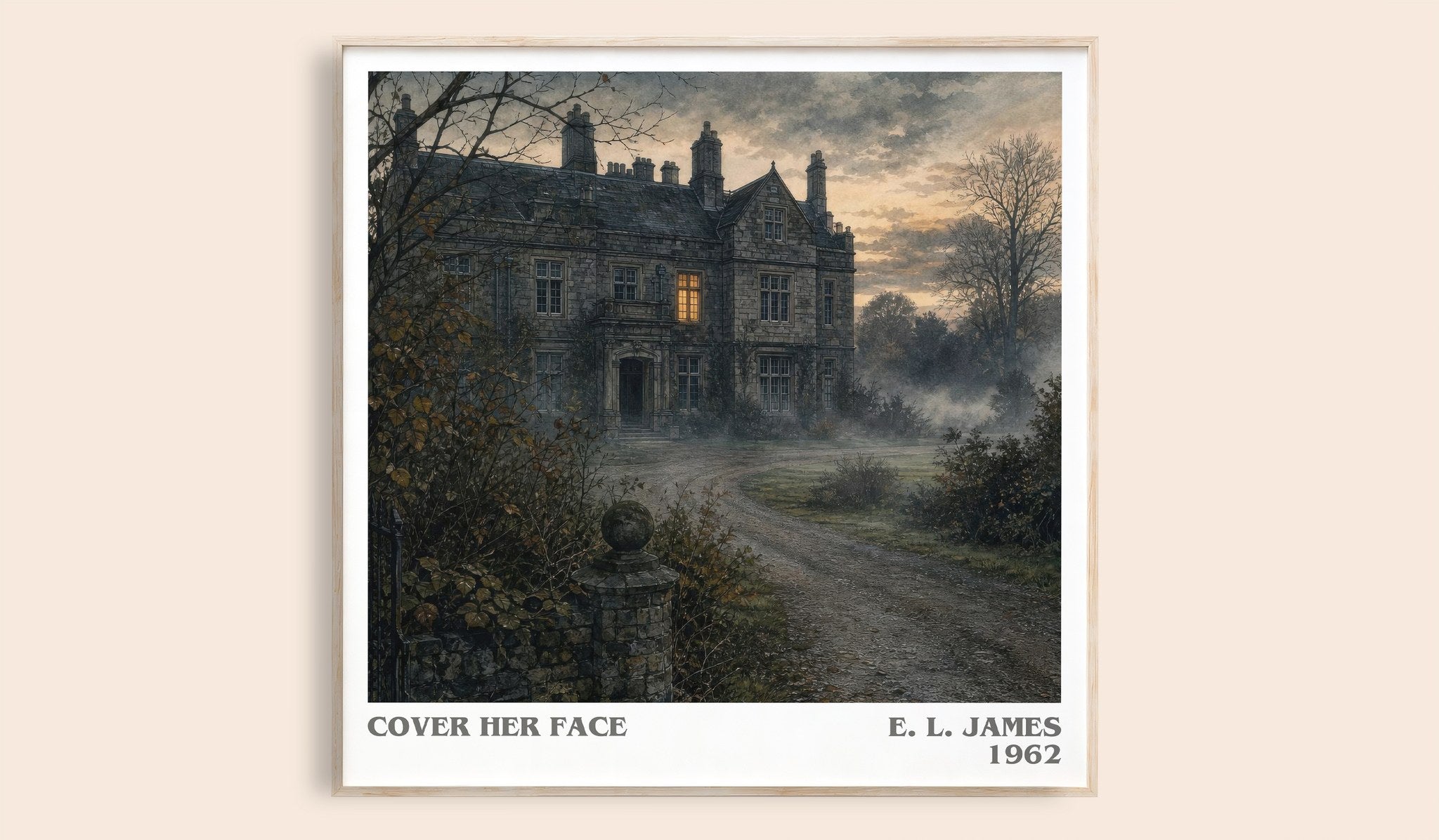 Cover Her Face Literary Art Print by E. L. James