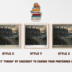Cover Her Face Literary Art Print by E. L. James – Style X, Y and Z square prints side by side – choose your finish