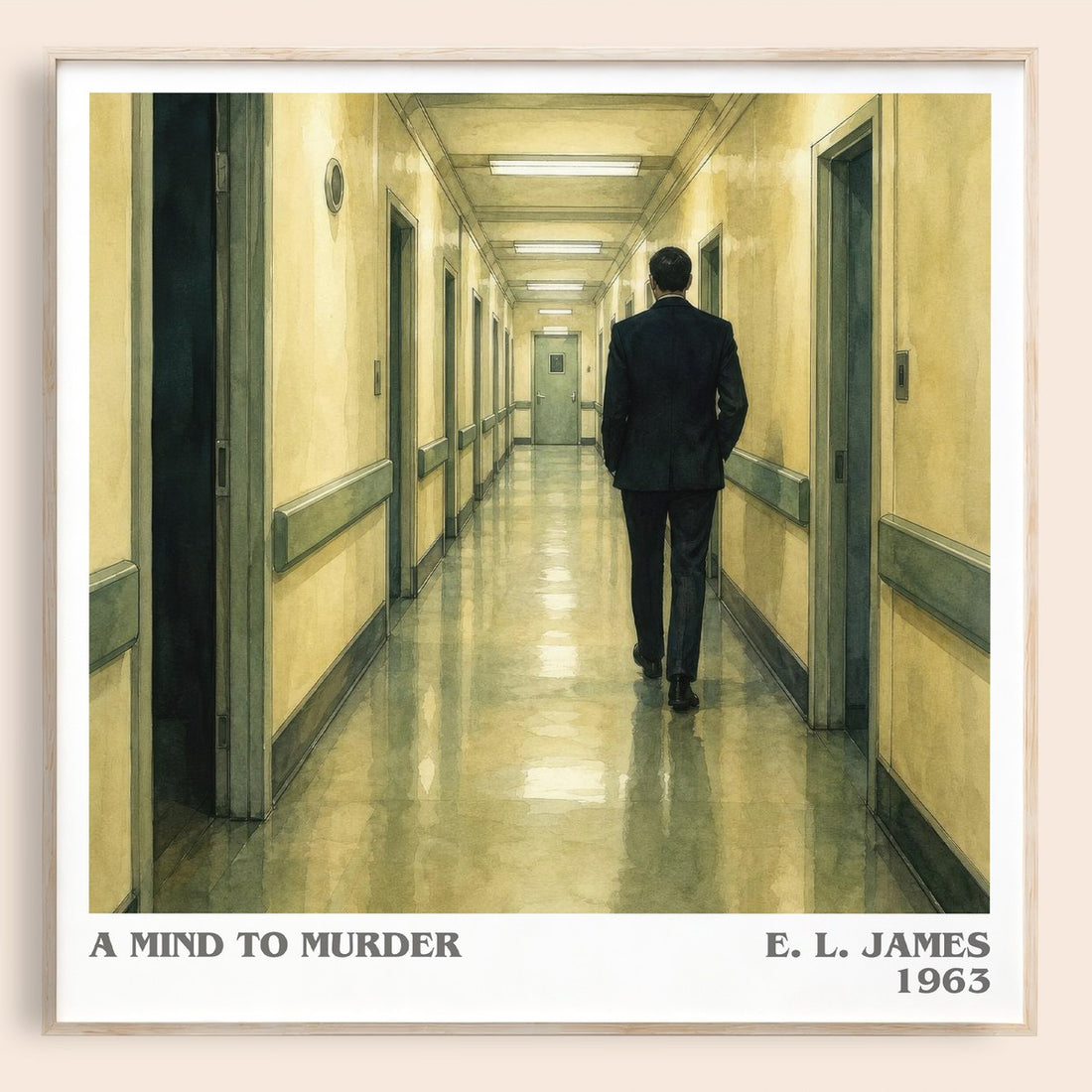 A Mind to Murder literary book poster by E. L. James – framed literary art print