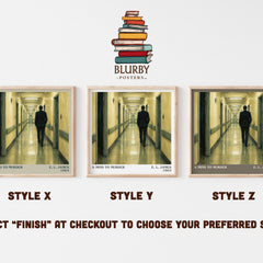 A Mind to Murder literary print in frame leaning in hallway – mystery wall art