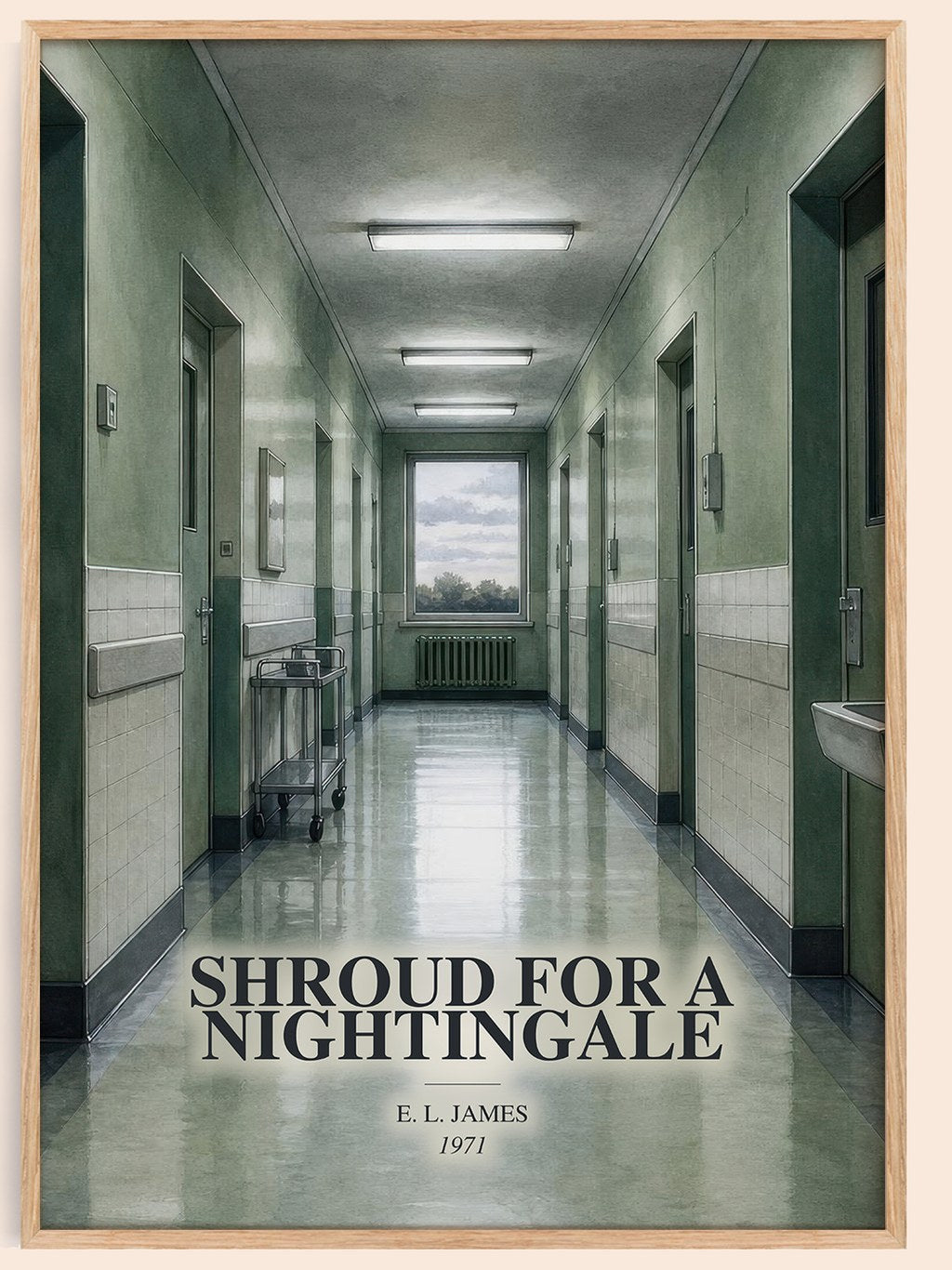Shroud for a Nightingale watercolour book poster by E. L. James – framed literary art print