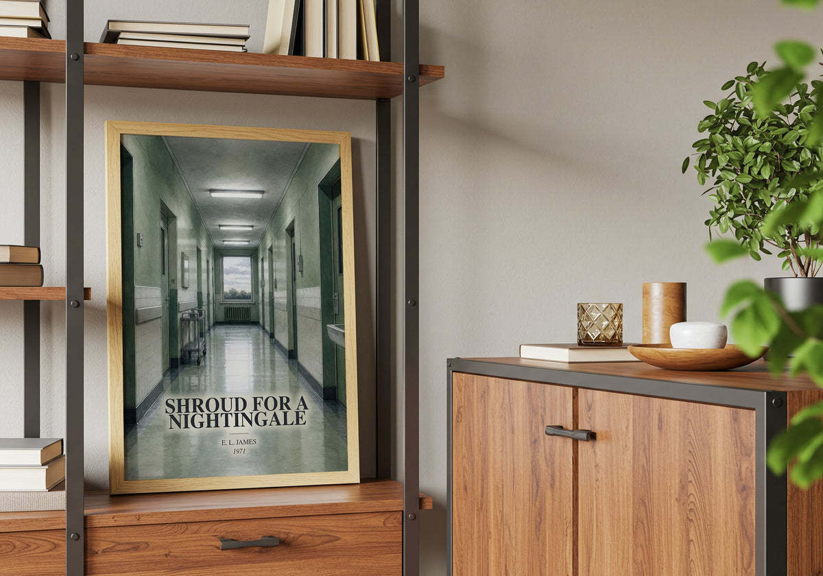 Shroud for a Nightingale book watercolour illustration paper finish options – matte satin gloss